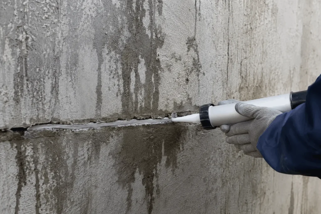 repararea fisurilor din beton si oprirea infiltratiilor de apa